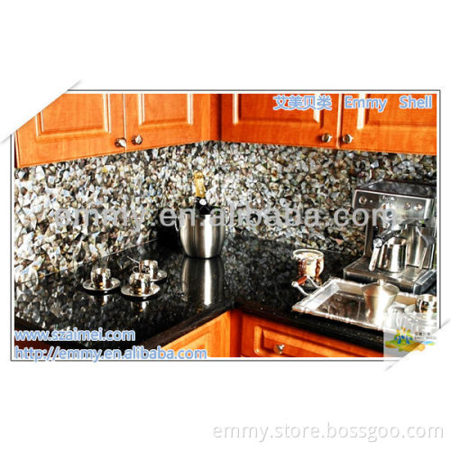 The newest irregular triangle black/gray mother of pearl seashell mosaic wall tile